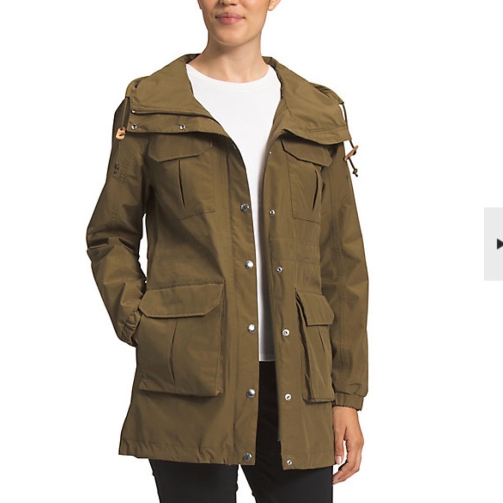 THE NORTH FACE womens DryVent Mountain Parka XS OLIVE GREEN